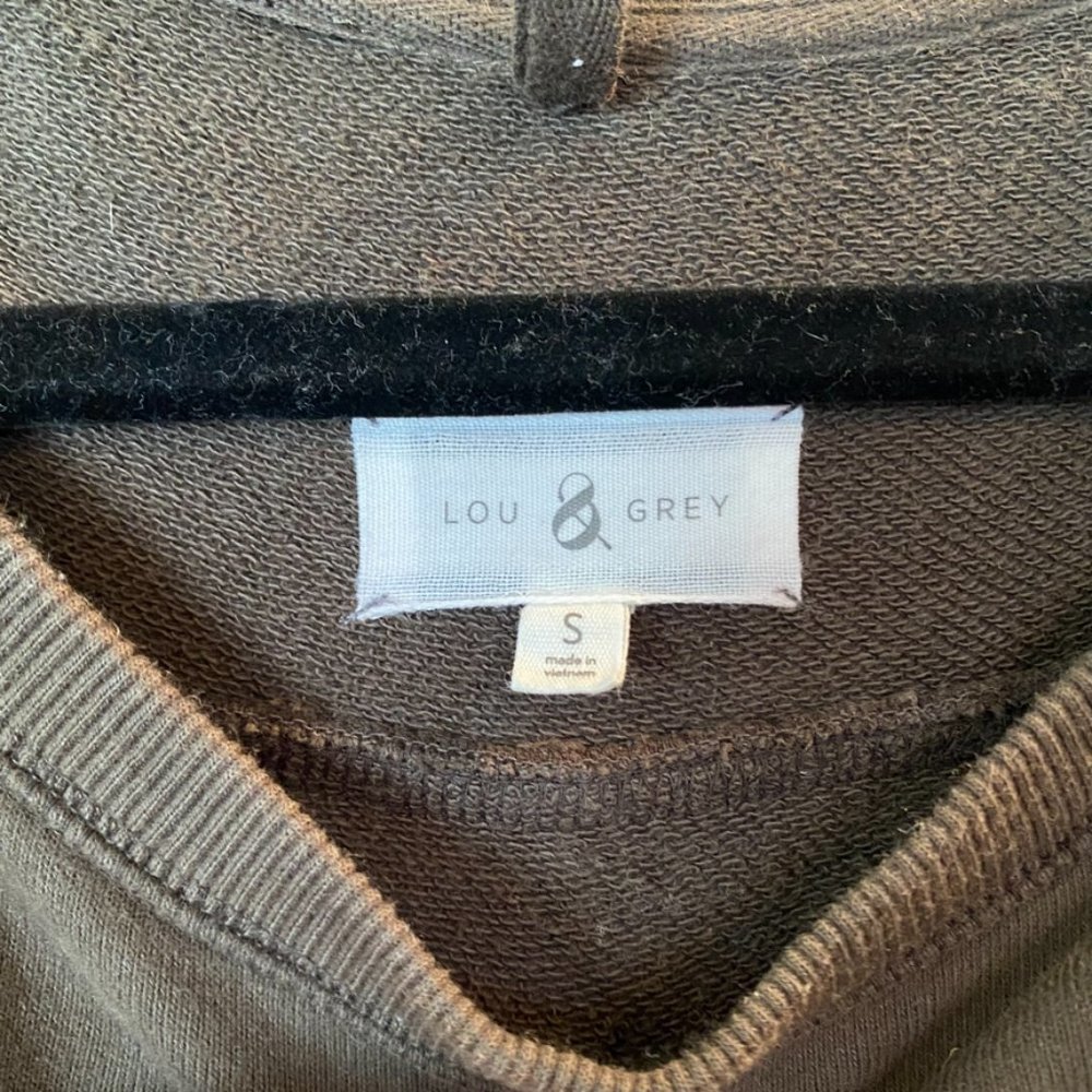 Lou & Grey Loft Olive Green Sweatshirt Size S - Picture 3 of 5